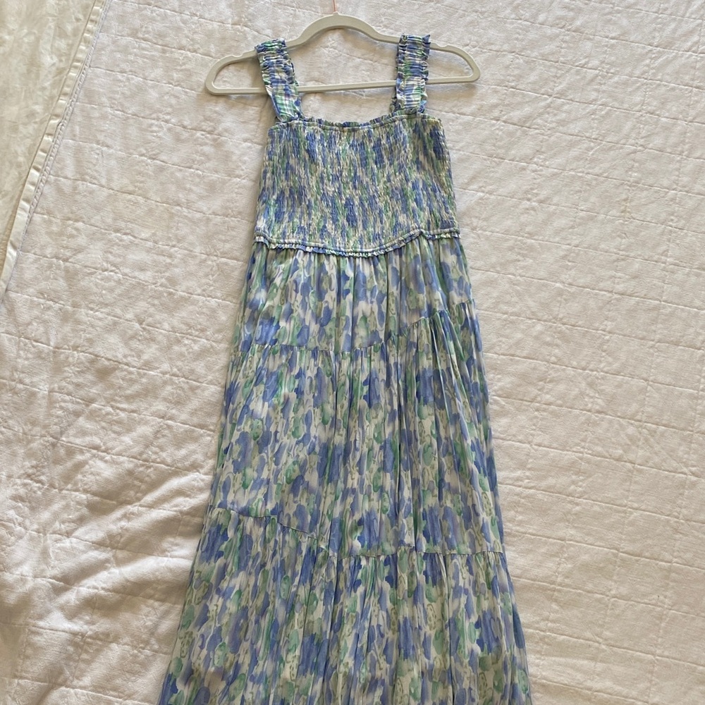 Blue Floral Maxi Dress